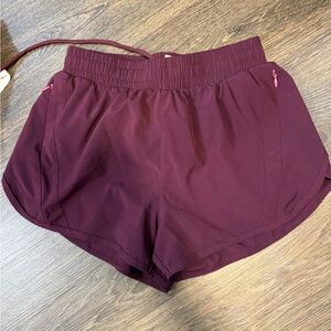 Women’s Athletic Running Shorts - Maroon